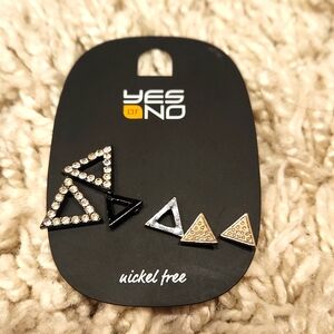 Yes Or No Triangle Earnings Set of 3